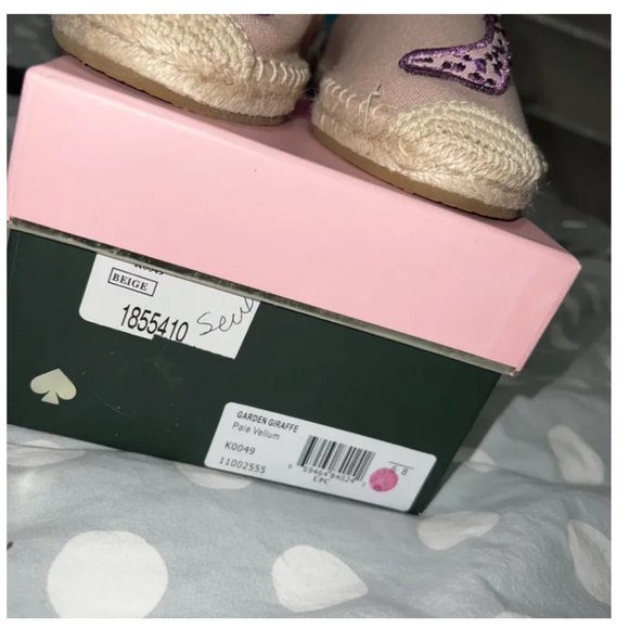 Kate spade garden giraffe espadrilles shoes flats in PINK size 6 nwt - Picture 9 of 10